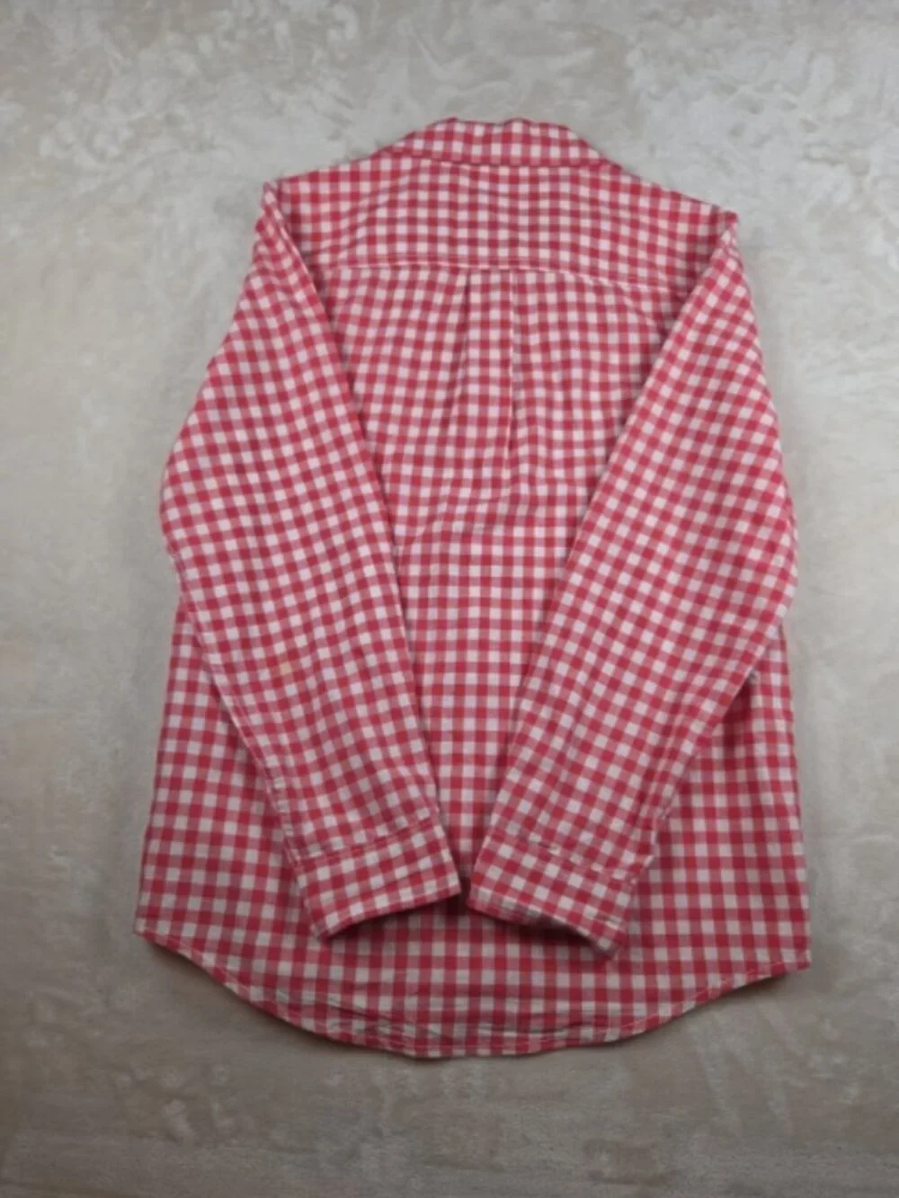 Cat & Jack Red Gingham Button‑Down Shirt – Girls L (12/14)